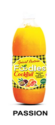 Le jus de passion FOODIES AUX AGRUMES est un cocktail de fruits de la passion et ananas.